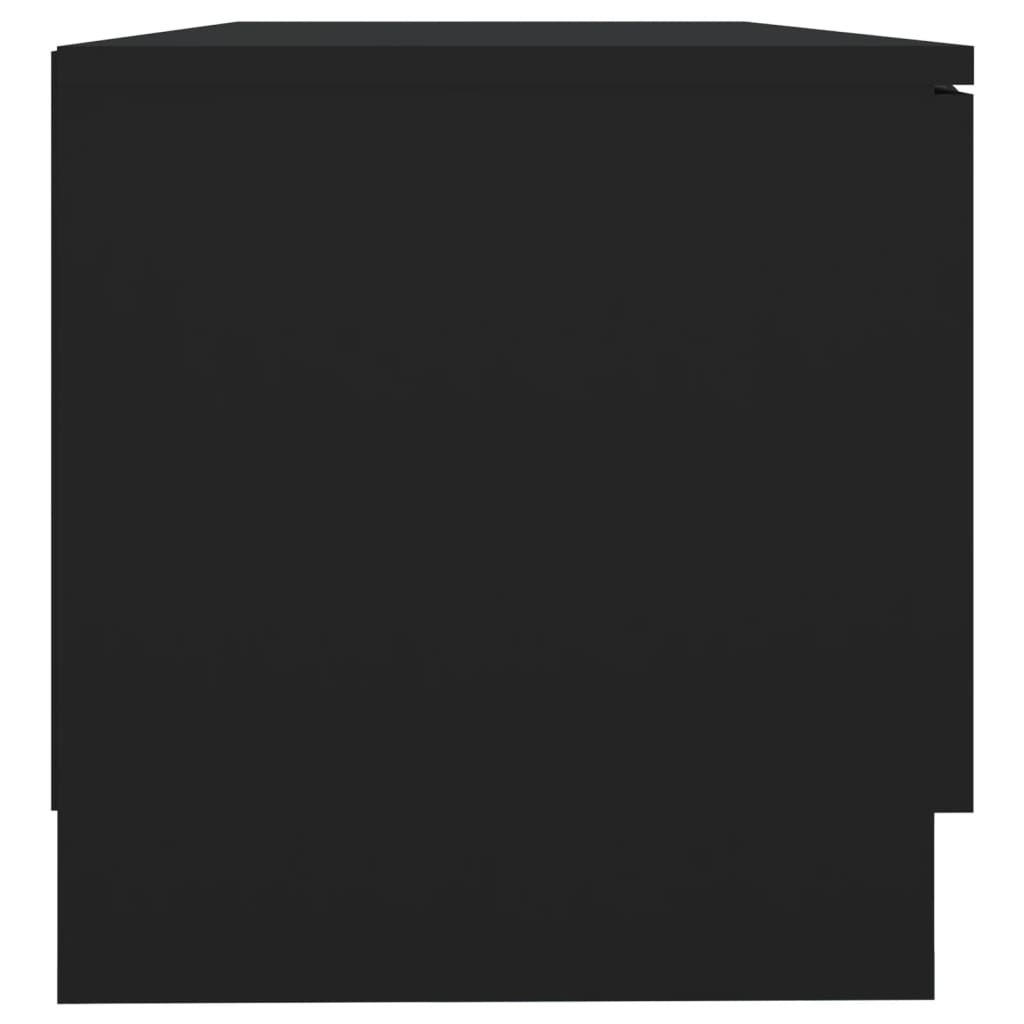 Mobile Porta TV Nero 80x35x36,5 cm in Legno Multistrato - homemem39