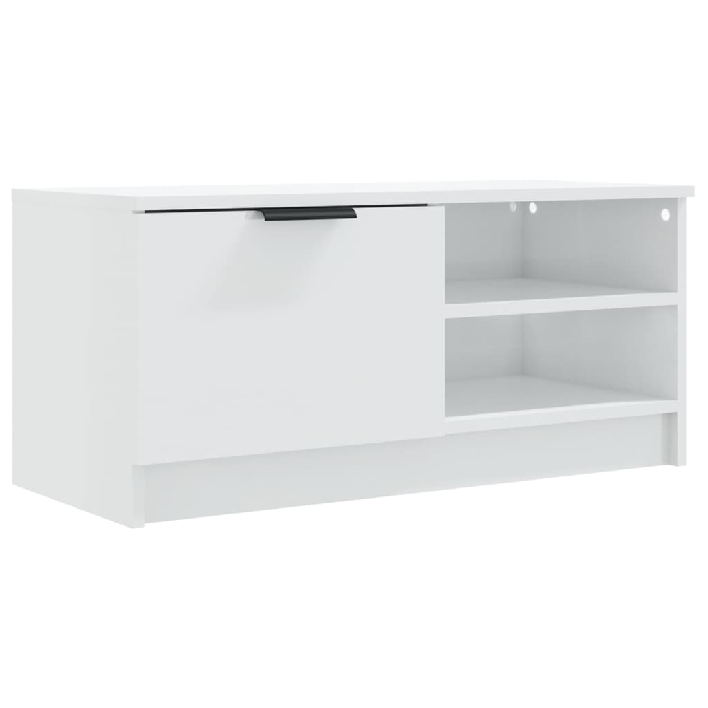 Mobili Porta TV 2pz Bianco Lucido 80x35x45 cm Legno Multistrato - homemem39