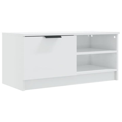 Mobili Porta TV 2pz Bianco Lucido 80x35x45 cm Legno Multistrato - homemem39