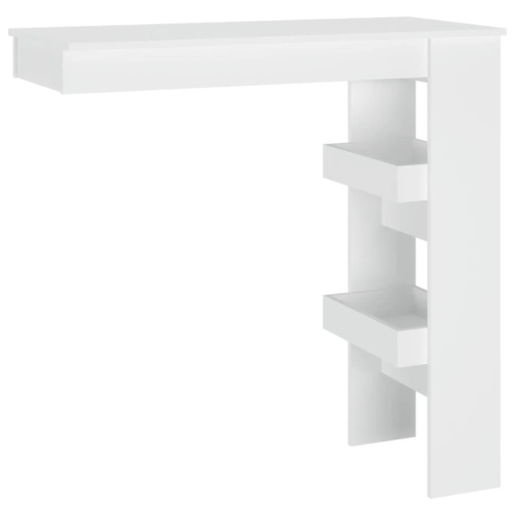 Bancone da Muro Bianco 102x45x103,5 cm in Legno Compensato | homemem39