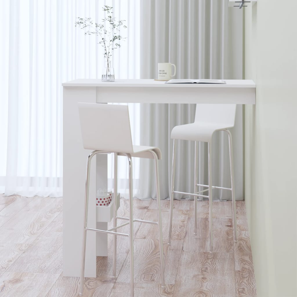 Bancone da Muro Bianco 102x45x103,5 cm in Legno Compensato | homemem39