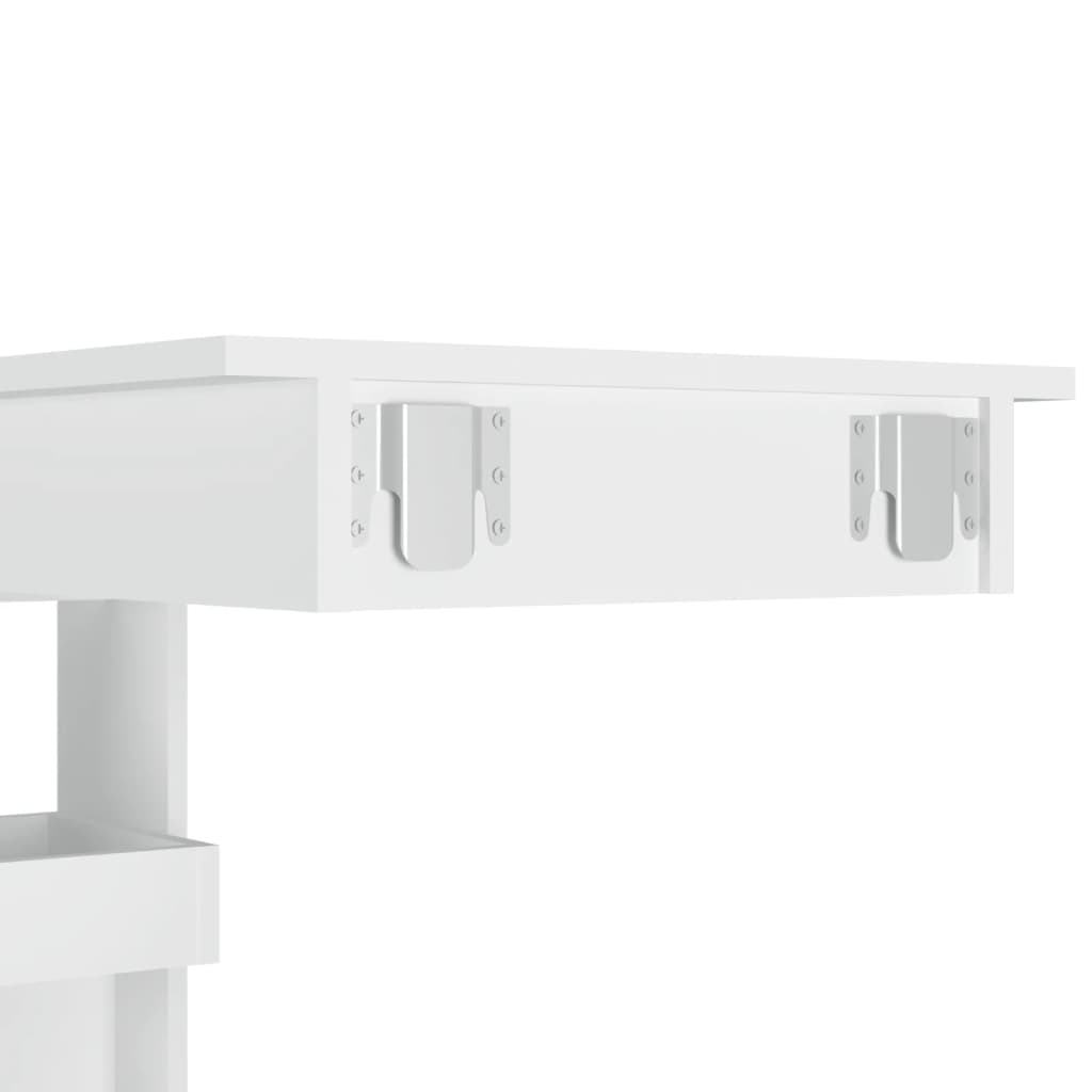 Bancone da Muro Bianco 102x45x103,5 cm in Legno Compensato | homemem39