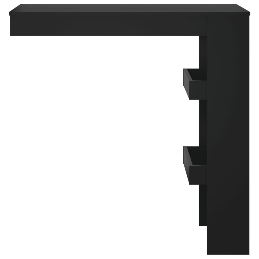 Bancone da Muro Nero 102x45x103,5 cm in Legno Compensato | homemem39