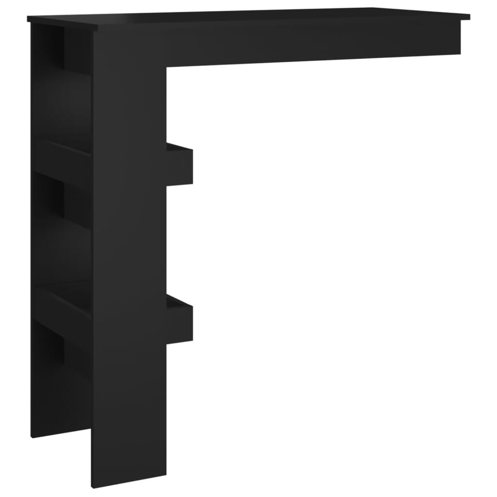 Bancone da Muro Nero 102x45x103,5 cm in Legno Compensato | homemem39