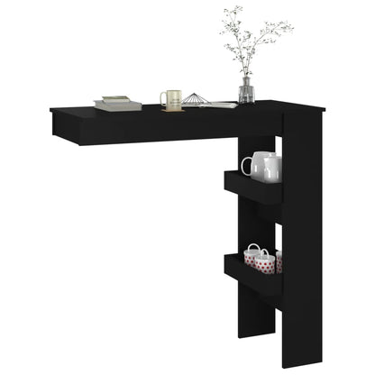 Bancone da Muro Nero 102x45x103,5 cm in Legno Compensato | homemem39