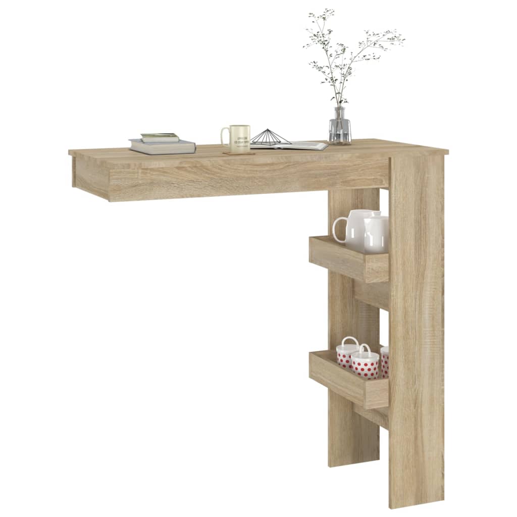 Bancone da Muro Rovere Sonoma 102x45x103,5 cm Legno Compensato | homemem39