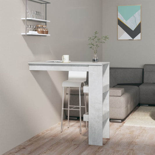 Bancone da Muro Grigio Cemento 102x45x103,5 cm Legno Compensato - homemem39