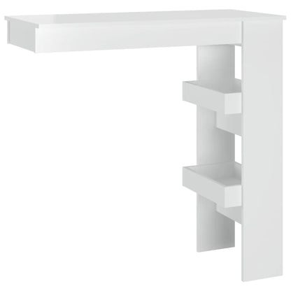 Bancone da Muro Bianco Lucido 102x45x103,5 cm Legno Compensato | homemem39