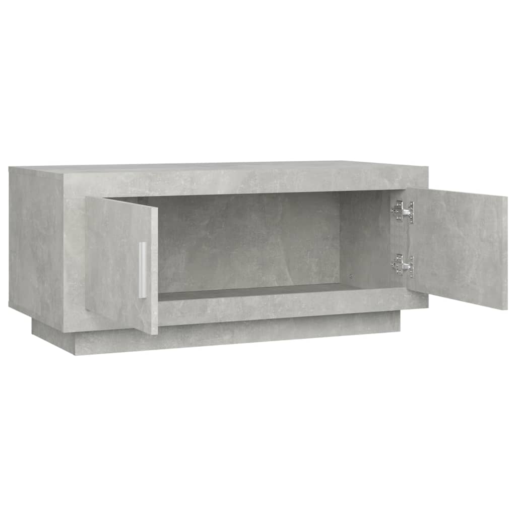 Tavolino Salotto Grigio Cemento 102x50x45 cm Legno Multistrato