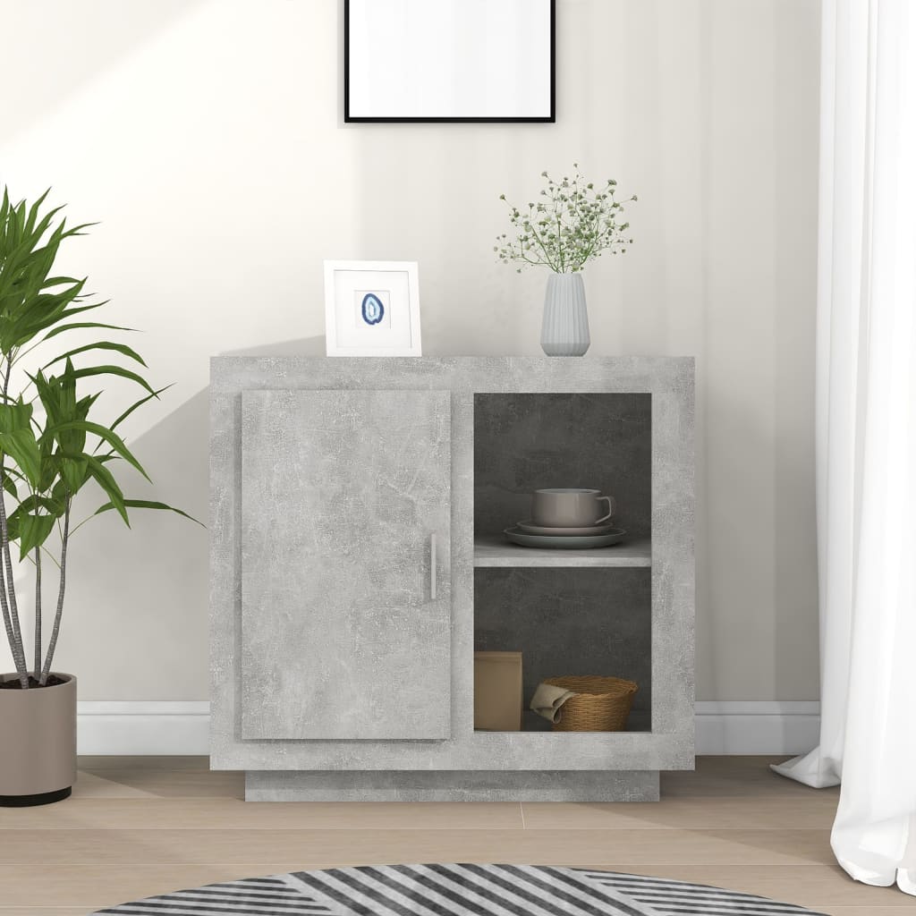 Credenza Grigio Cemento 80x40x75 cm - homemem39