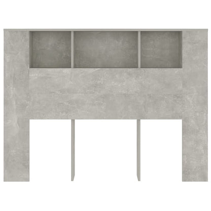 Testiera con Scomparti Grigio Cemento 140x18,5x104,5 cm - homemem39