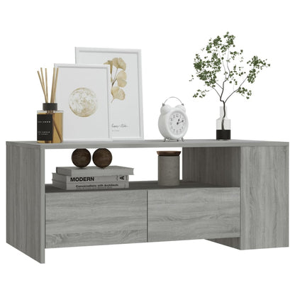 Tavolino da Salotto Grigio Sonoma 102x55x42cm Legno Multistrato | homemem39