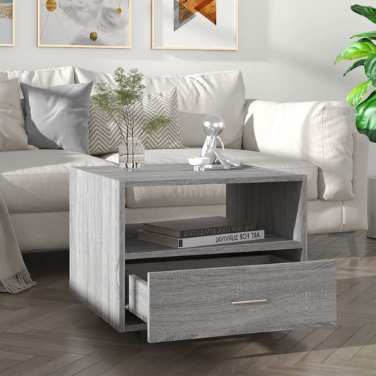Tavolino da Salotto Grigio Sonoma 55x55x40 cm Legno Multistrato | homemem39