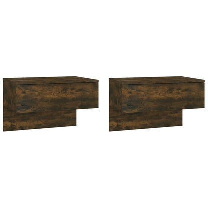 Comodini a Muro 2 pz Rovere Fumo - homemem39