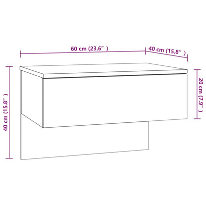 Comodini a Muro 2 pz Rovere Fumo - homemem39
