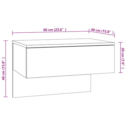 Comodini a Muro 2 pz Grigio Sonoma - homemem39