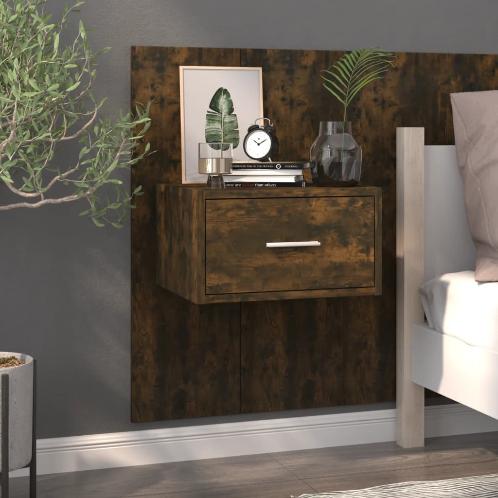 Comodino a Muro Rovere Fumo - homemem39