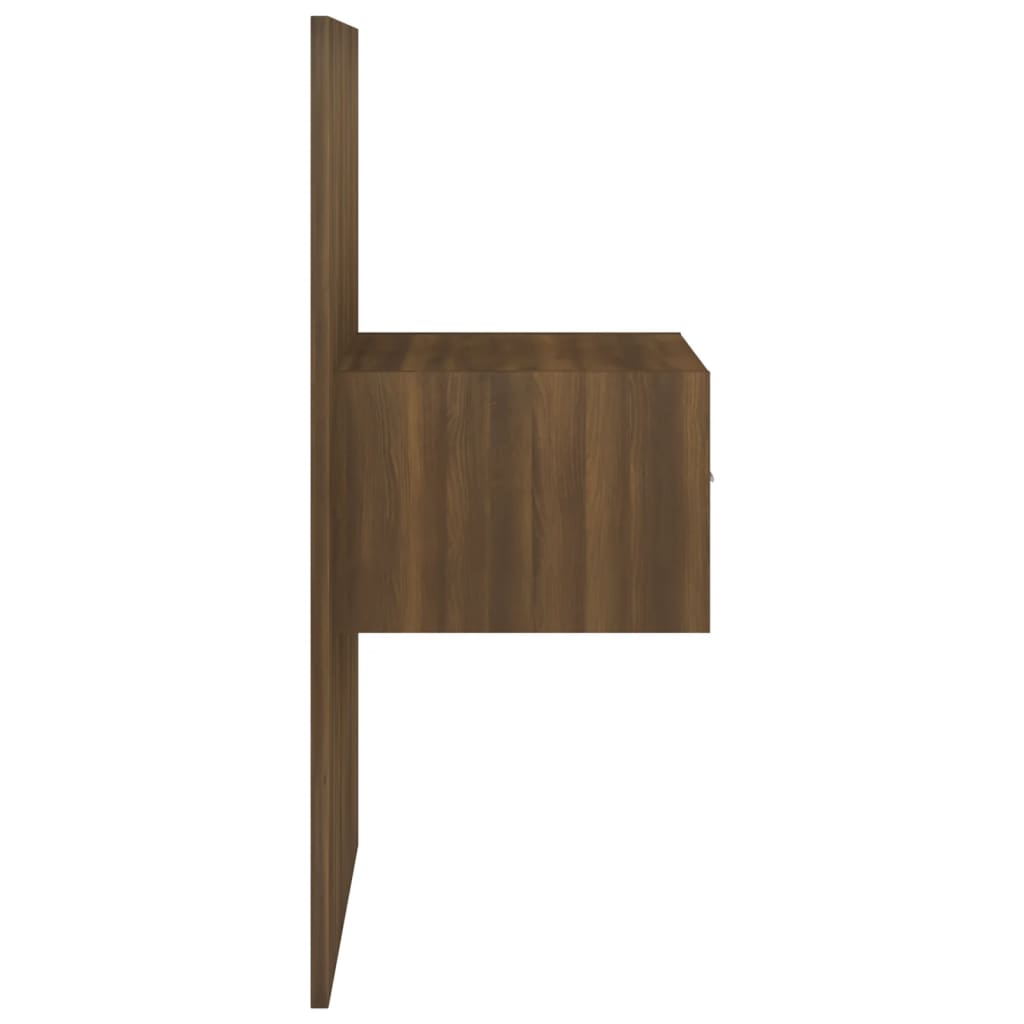 Comodino a Muro Rovere Marrone - homemem39