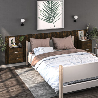 Comodino a Muro Rovere Fumo - homemem39