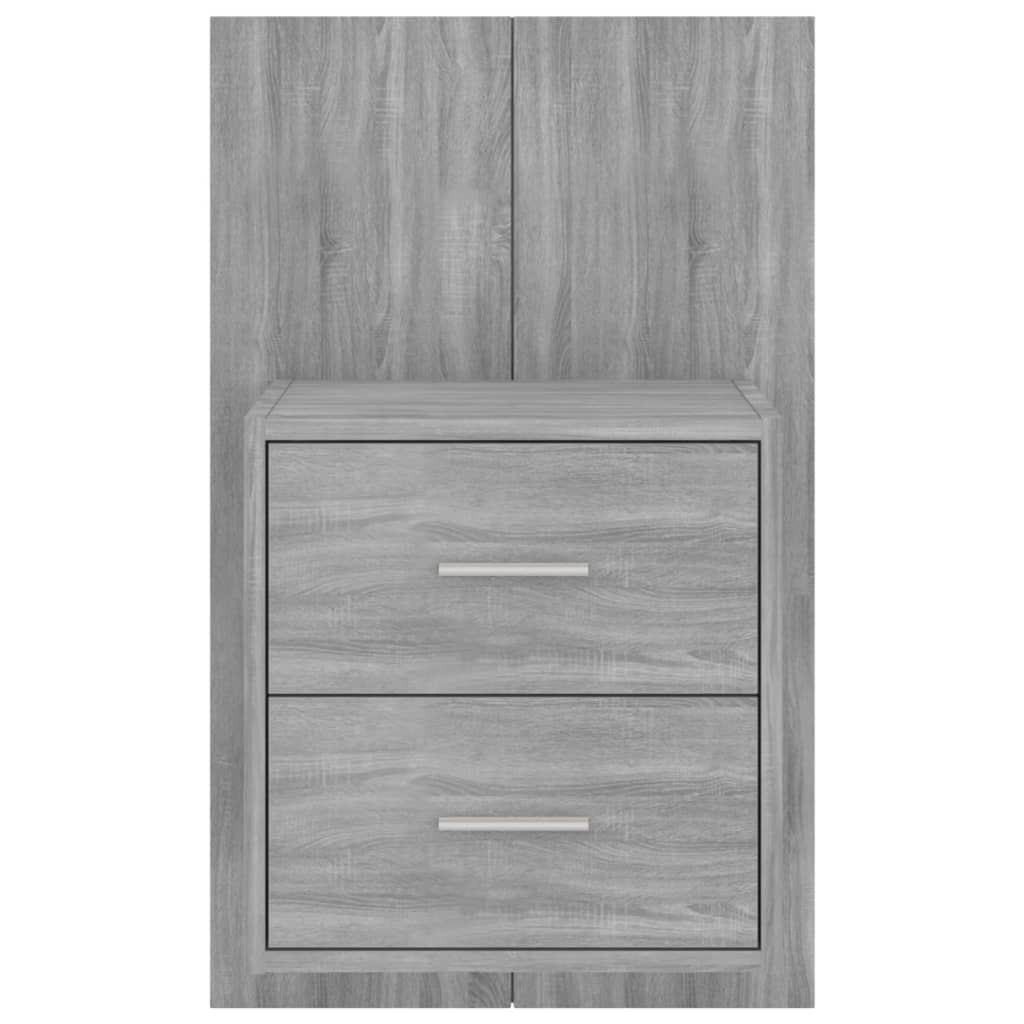 Comodino a Muro Grigio Sonoma - homemem39