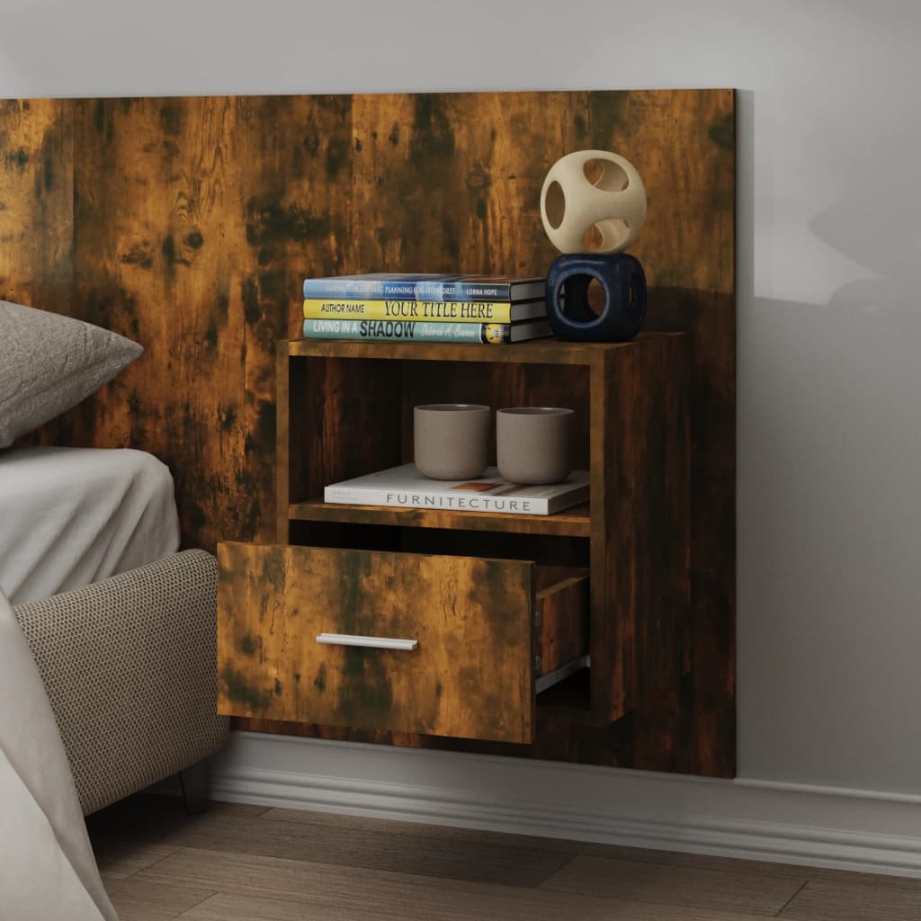 Comodino a Muro Rovere Fumo - homemem39