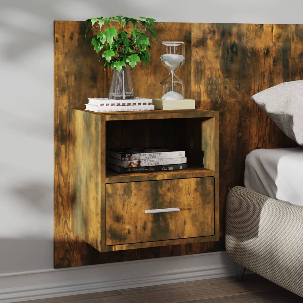 Comodino a Muro Rovere Fumo - homemem39