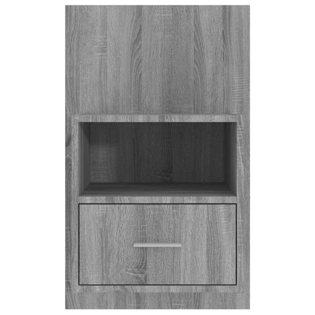 Comodino a Muro Grigio Sonoma - homemem39
