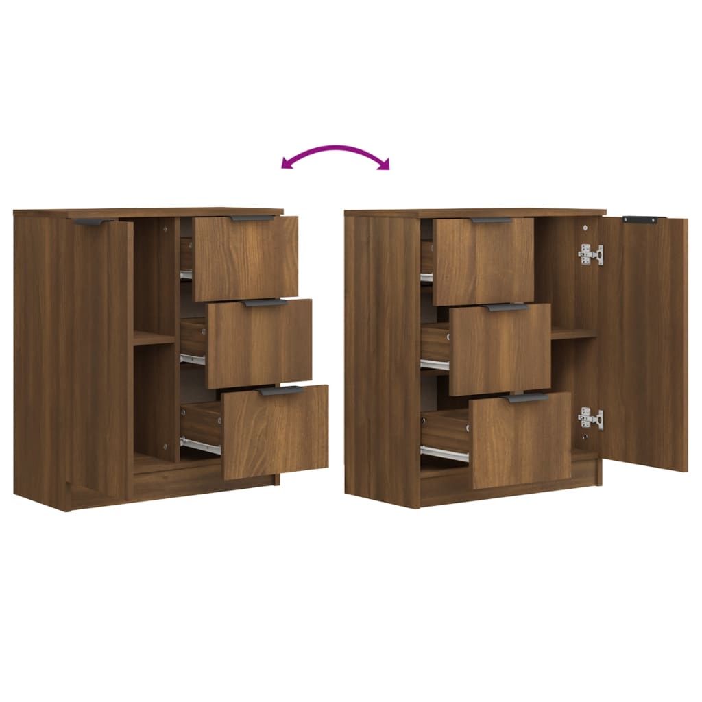 Credenza Rovere Marrone 60x30x70 cm in Legno tecnico - homemem39