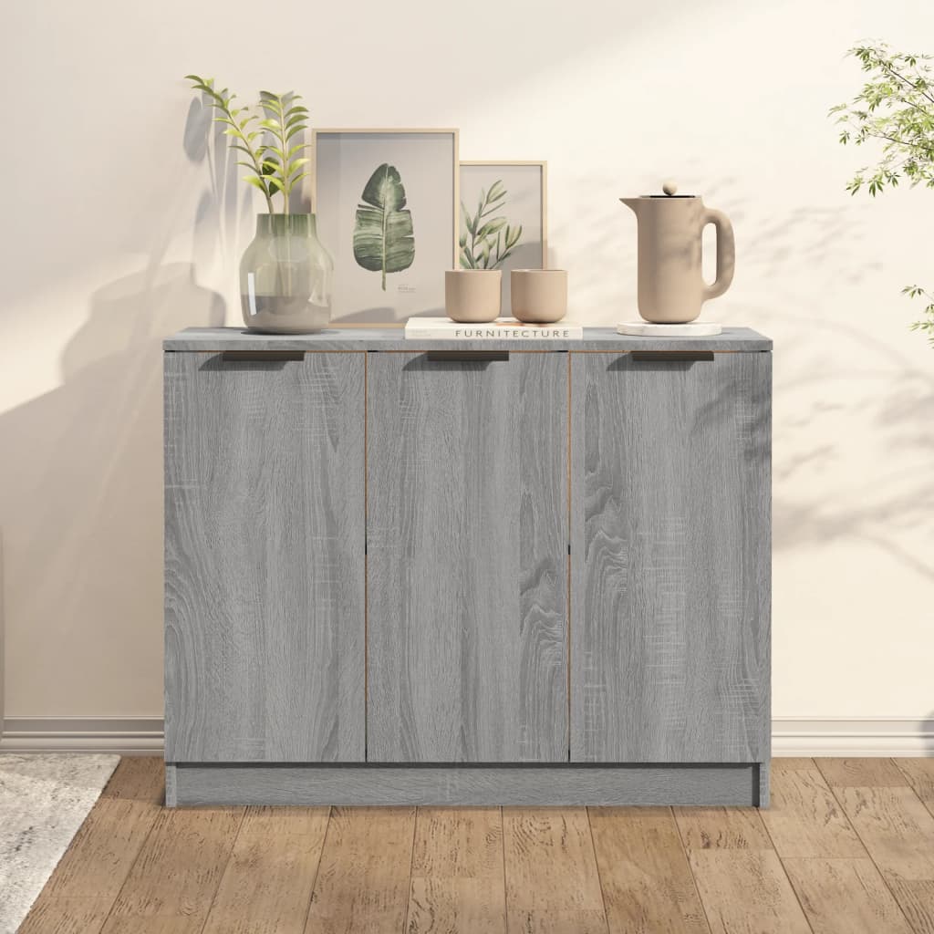 Credenza Grigio Sonoma 90,5x30x70 cm in Legno Multistrato - homemem39