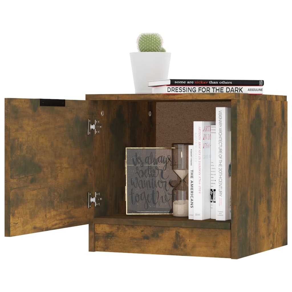 Comodini 2pz Rovere Fumo 40x39x40 cm - homemem39