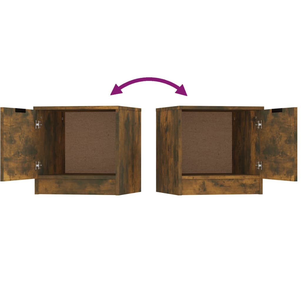 Comodini 2pz Rovere Fumo 40x39x40 cm - homemem39