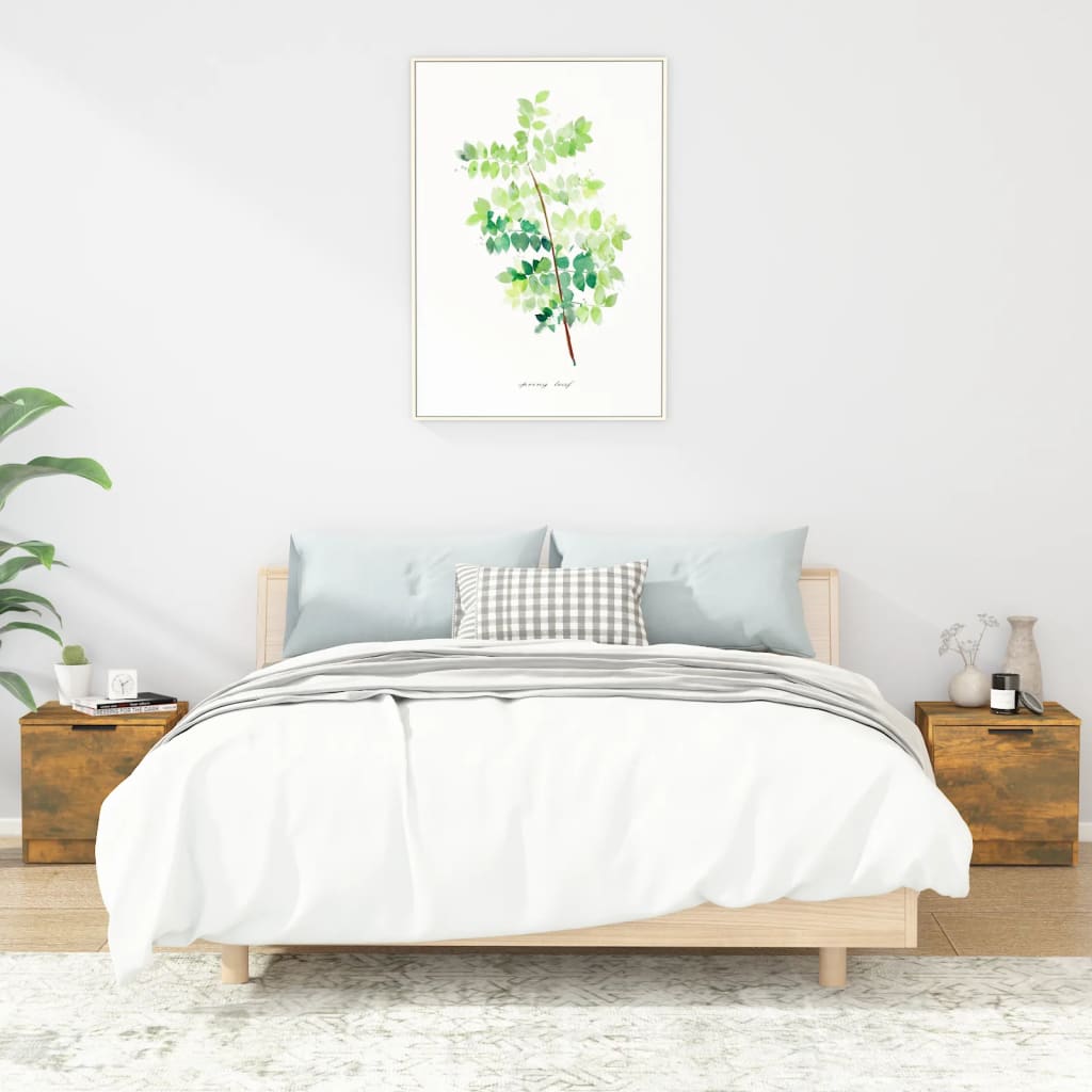 Comodini 2pz Rovere Fumo 40x39x40 cm - homemem39