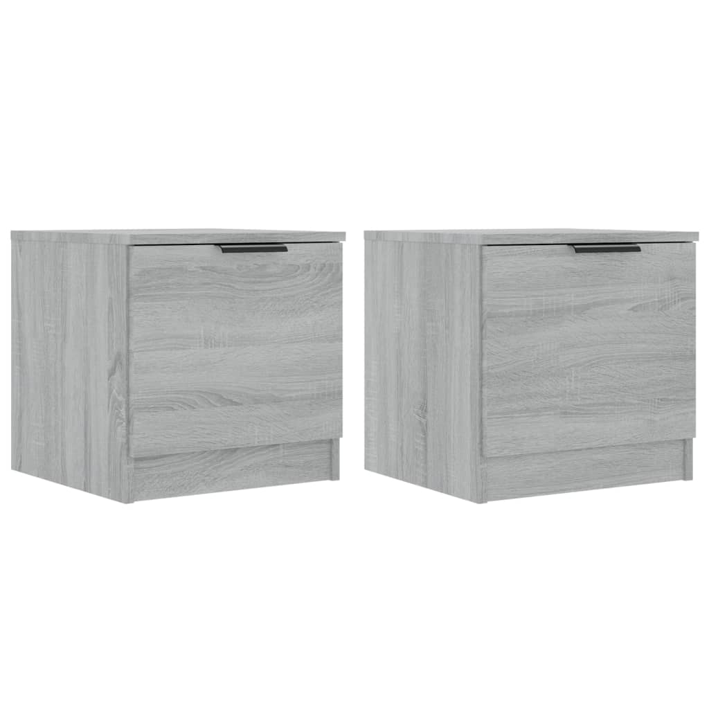 Comodino 2 pz Grigio Sonoma 40x39x40 cm - homemem39
