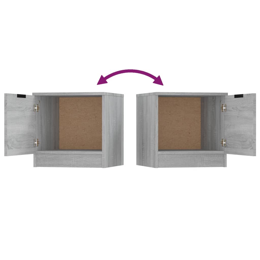 Comodino 2 pz Grigio Sonoma 40x39x40 cm - homemem39