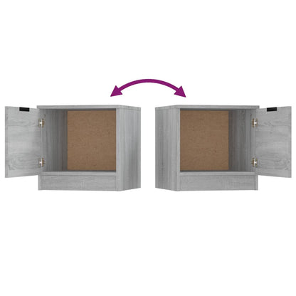 Comodino 2 pz Grigio Sonoma 40x39x40 cm - homemem39