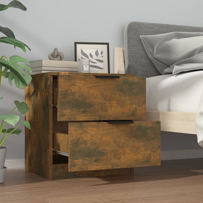 Comodini 2 pz Rovere Fumo in Legno Multistrato - homemem39