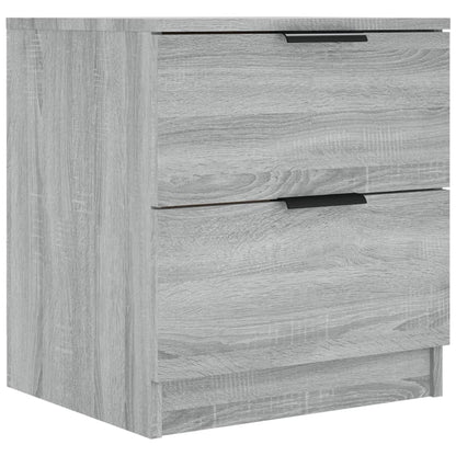 Comodini 2pz Grigio Sonoma in Legno Multistrato