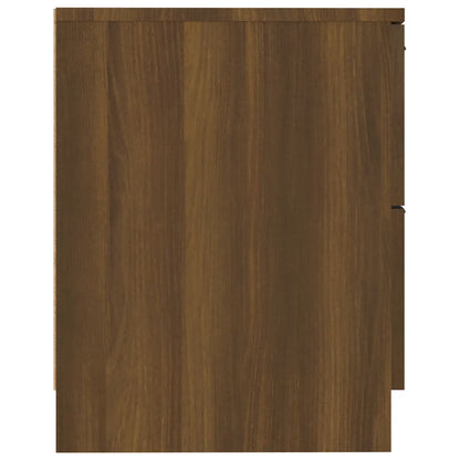 Comodini 2 pz Rovere Marrone in Legno Multistrato - homemem39