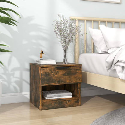 Comodino Rovere Fumo in Legno Multistrato - homemem39