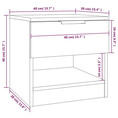 Comodini 2pz Grigio Sonoma in Legno Multistrato - homemem39