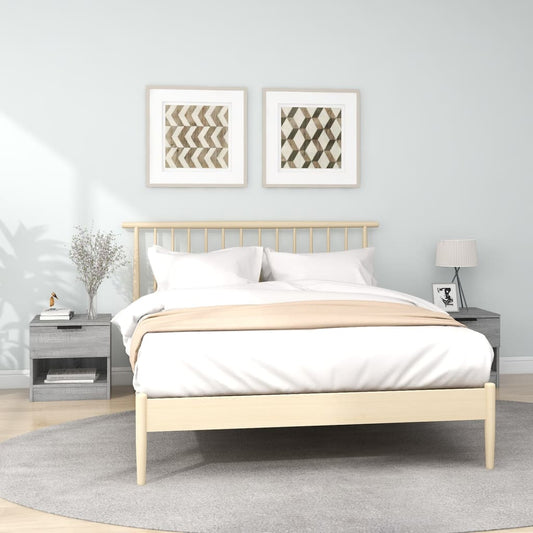 Comodini 2pz Grigio Sonoma in Legno Multistrato - homemem39