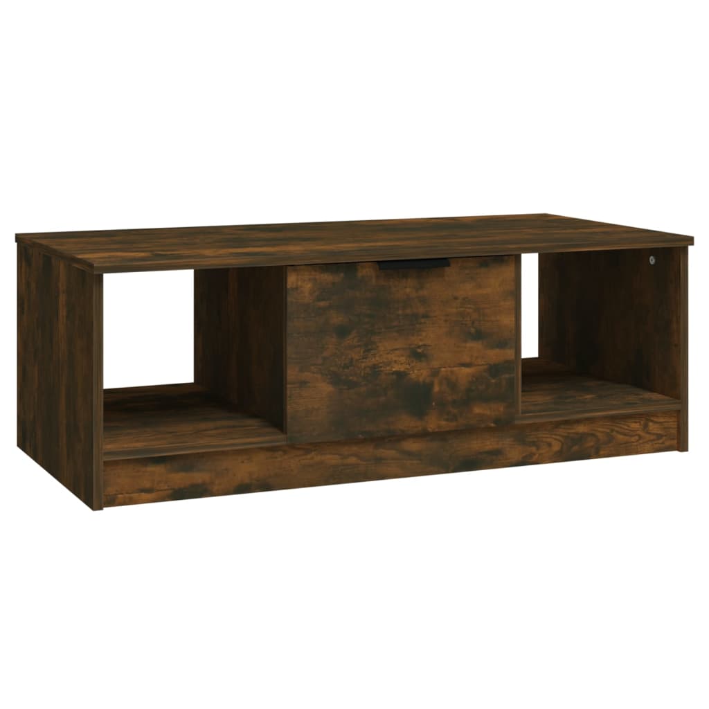 Tavolino da Salotto Rovere Fumo 102x50x36 cm Legno Multistrato | homemem39