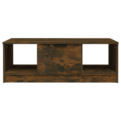 Tavolino da Salotto Rovere Fumo 102x50x36 cm Legno Multistrato | homemem39