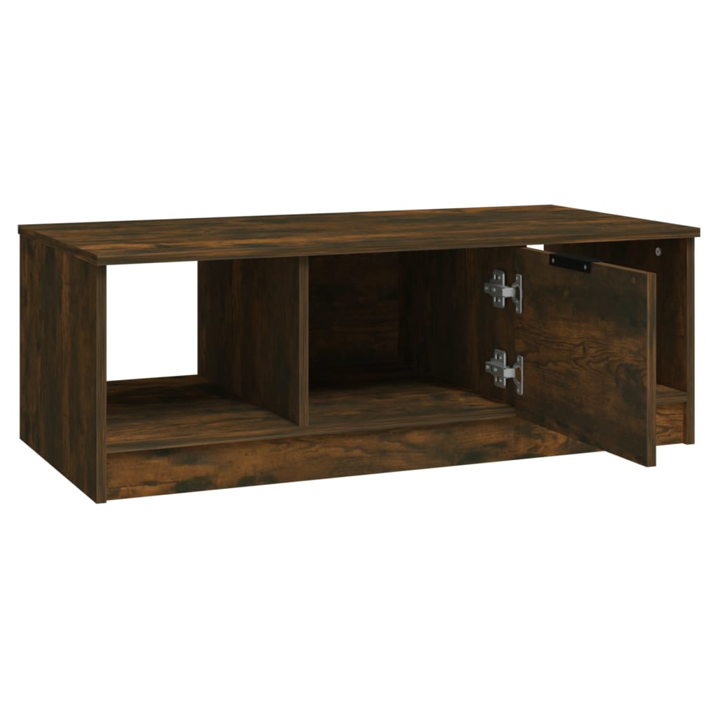 Tavolino da Salotto Rovere Fumo 102x50x36 cm Legno Multistrato | homemem39