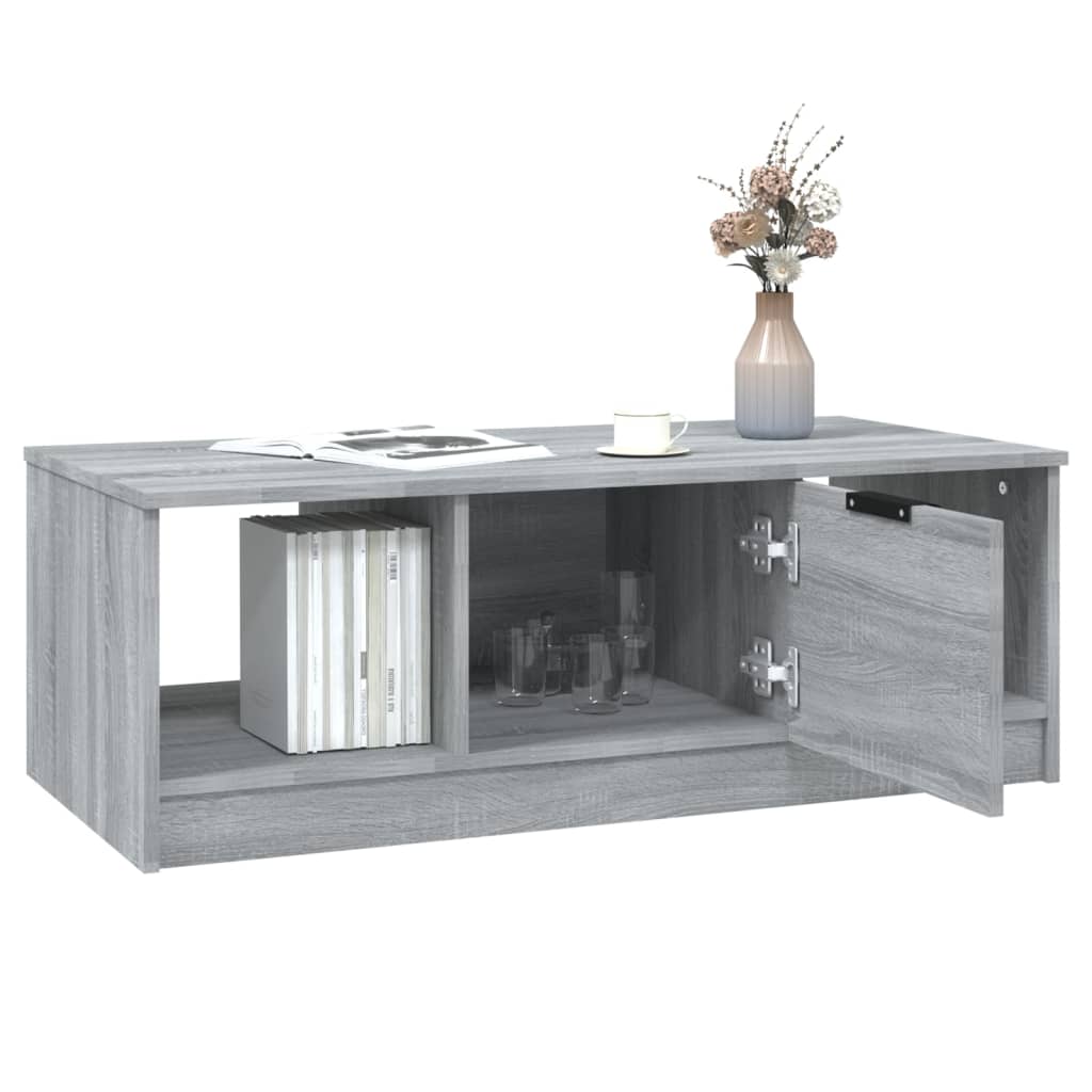 Tavolino da Salotto Grigio Sonoma 102x50x36cm Legno Multistrato | homemem39