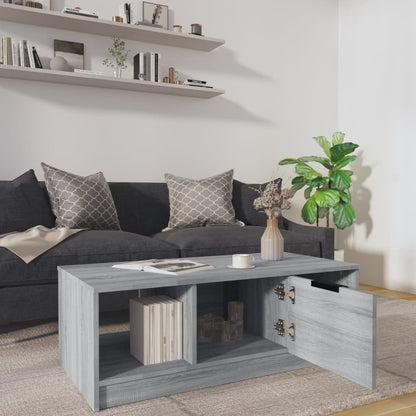 Tavolino da Salotto Grigio Sonoma 102x50x36cm Legno Multistrato | homemem39