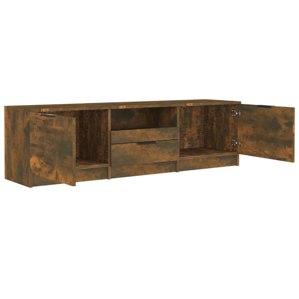 Mobile TV Rovere Fumo 140x35x40 cm in Legno Ingegnerizzato - homemem39