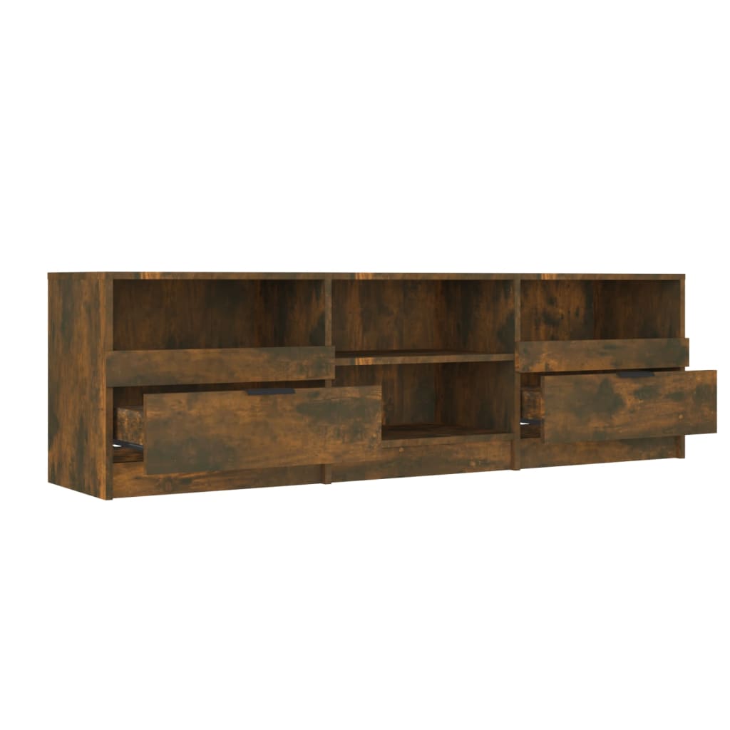 Mobile TV Rovere Fumo 150x33,5x45 cm in Legno Ingegnerizzato - homemem39