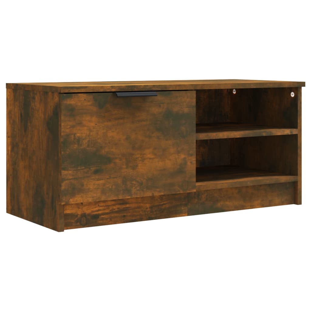 Mobile TV Rovere Fumo 80x35x36,5 cm in Legno Multistrato - homemem39
