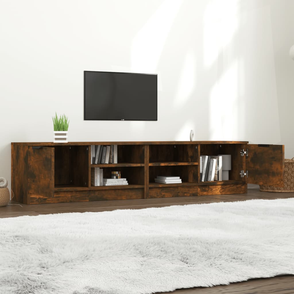 Mobili TV 2 pz Rovere Fumo 80x35x36,5 cm in Legno Multistrato - homemem39